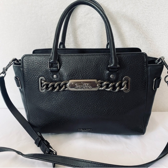 Coach Blake EUC Leather Carryall Satchel/Crossbody - Picture 1 of 9